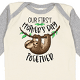 thumbnail image 4 of Inktastic Our 1st Mother's Day Together Cute Mom and Baby Sloth Boys or Girls Long Sleeve Baby Bodysuit, 4 of 5