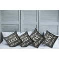 thumbnail image 2 of Ambesonne Saying Throw Pillow Cover 4 Pack, Hand Lettering Typography, 18", Charcoal Grey and White, 2 of 7