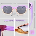 thumbnail image 3 of Leafael Personalized Initials Sunglasses for Women, Trendy Two Tone Purple Square Frame, Polarized UV400 Protection, Letter F, 3 of 6