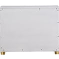 thumbnail image 6 of Champagne & Silver 3-Drawer Console Table with Metal Frame, Modern Hallway Organizer Cabinet, 6 of 8