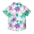 thumbnail image 7 of Delliss Toddler Hawaiian Shirt Tie-Dye Hawaiian Short Sleeved Shirt Button Shirt Party Holiday Camp Casual Top, 7 of 7