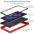 thumbnail image 5 of Decase Rugged Tablet Shell for Samsung Galaxy Tab A8 10.5 inch 2022 SM-X200/SM-X205/SM-X207,Heavy Duty Shockproof Anti-Scratch Drop Protection Tablet Cover Case for Samsung Galaxy Tab A8,Red, 5 of 8