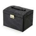 thumbnail image 2 of Jewelry Storage Box Drawer With Multi-layer Jewelry Box With Lock Jewelry Box For MenWomen And Men White/Black, 2 of 10