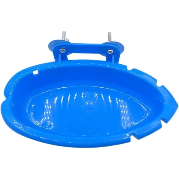 ACDANC Bird Cage Food Bowl, Clamp On Parrot Feeding Dish, Plastic Durable Dual Use Water Bath Feeder for Small Parakeet Cockatiel Cage Use