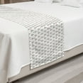 thumbnail image 2 of Anchor Bed Runner, Anchors and Colored Hearts Sailor Holiday Escape Seaside Explore Life, Decorative Accent Bedding Scarf for Hotels Homes and Guestrooms, Queen, Eggshell Charcoal Grey, by Ambesonne, 2 of 2