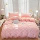 thumbnail image 5 of Juego de cama de cuadros rosa pastel morado, 5 of 5