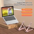 thumbnail image 4 of 10 Adjustable Laptop Holder Aluminum Alloy Laptop Holder Foldable 10 Adjustable Universal Heat Dissipation Anti-slip Portable Desktop Tablet Computer, 4 of 8