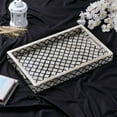 thumbnail image 3 of Handicrafts Home Handmade Wooden Tray- Multipurpose Decorative Centerpiece Tray, 11x17 Inches Black White, 3 of 6