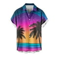 thumbnail image 4 of VBTAPA Big and Tall Hawaiian Shirt for Men Tropical Printed Short Sleeve Casual Button Down Shirts Lightweight Beach Party Shirt Limited Time Sales Purple XXXXXL, 4 of 6