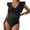 Black, variant on FJUCHAI Womens One-Piece Swimsuits Swimwear V-Neck Ruffled Sports Bikini Swimsuit Beachwear Bathing Suits S-XL