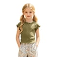 thumbnail image 4 of Toddler Shirt Crew Neck Cap Sleeve Tee T-Shirt Basic Plain Girl Clothes 12-18 Months, 4 of 5