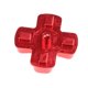 thumbnail image 5 of Thumbsticks Thumb Grip + D-pad Cromado Para Consola Sony PS4 Mod Kit, Color Rojo Sunnimix Tapa de la palanca de pulgar, 5 of 8
