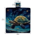 thumbnail image 2 of Turtle Canvas Beach Blanket Picnic Mat - Oversized Waterproof Outdoor Camping Mat - Travel, Hiking, and Sports - Portable Lightweight Foldable Mat for Family and Friends Gathering, 2 of 6