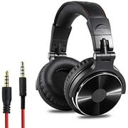 Yangmanini Noise-Cancelling Headphones，Wired Dj Headphones Stereo Gaming Headset with Microphone for Phone Studio Monitor Headphone Adapter,Studio Headphones，Rose-Gold (Color : Black)