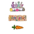 thumbnail image 2 of Decoraciones de Pascua, adornos de Pascua, regalos de Pascua, enanitos de Pascua, placa de madera de bienvenida para puerta, decoración del hogar, festival, fiesta, decoración de puerta, colgante de m, 2 of 6
