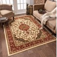 thumbnail image 1 of Well Woven Barclay Medallion Kashan Ivory Traditional Area Rug 3'11'' X 5'3'', 1 of 1