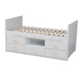 thumbnail image 5 of Bowery Hill White Finished Wood Twin Size Storage Bed with Pull-Out Desk, 5 of 11
