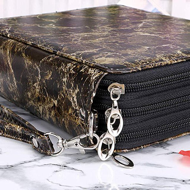 Estuche multifuncional para lápices de PU con 120 bolígrafos de colores