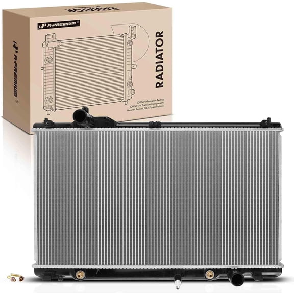 A-Premium Engine Coolant Radiator Assembly with Transmission Oil Cooler Compatible with Lexus IS F 2008-2014 5.0L, Automatic Transmission, Replace# 1640038H10