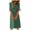 Green, variant on KEJIG Dresses For Women Summer Dresses Plus Size Women Casual Dresses Short Sleeve V Neck Dress Elegant Women Button Plain Dress Short-Sleeve Dress Yellow For Special OccasionsDress for women