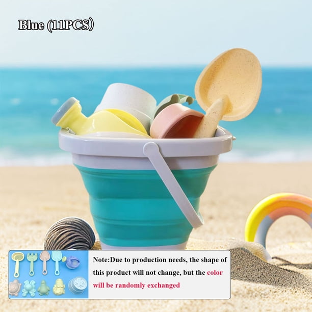 11/1 PCS Beach Sand Play Water Set Folding Bucket Summer Toys for Children Kids Outdoor Game Sandbox Accessories Color Random