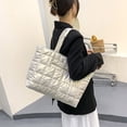 thumbnail image 7 of Wovilon Women's Tote Bag Large Shoulder Bag,Tote Padded Winter Handbag Space Tote Bag Feather Shoulder Bag Shopping, 7 of 7