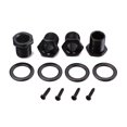 thumbnail image 3 of EeaseCA 4 PCS Sealed Bass Guitar Tuning Pegs Keys Tuner Machine Heads 2L2R with Mounting Screws Ferrules Bushings for Acoustic Electric 4 String Bass (Black/ Half Round), 3 of 7