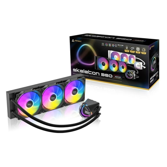 Antec SKELETON360ARGB 360mm ARGB Liquid CPU Cooler with 3 Fans for Intel and AMD