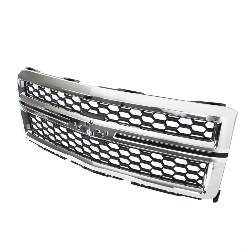 Front Upper Chrome Grille For 2015-2020 Chevy Tahoe & Suburban LTZ Style – Horizontal Billet