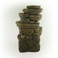 thumbnail image 6 of Alpine Corporation 51" Tall Outdoor Rainforest Floor Fountain with LED Lights and Bluetooth Speaker, 6 of 14