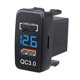 thumbnail image 1 of Cargador enchufe para coche 12V-24V QC3.0 tipo C PD con voltímetro LED carga impermeable () azul, 1 of 9