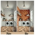 thumbnail image 3 of S4sassy Self-Stick Decorative Wallpaper, Beige Rose Vine Print Wall Paper, Vinyl Waterproof Contact Paper, Brown, 25"x240" Removable Renter Friendly Wall Covering For Bedroom, Livingroom, Dining room, 3 of 9