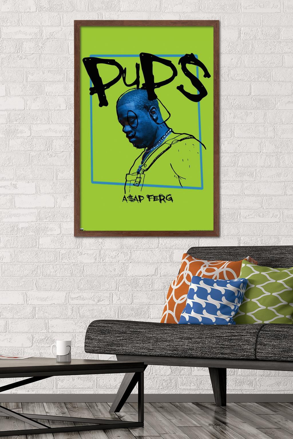 A$AP Ferg - Pups Wall Poster, 22.375" x 34", Framed
