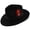 Black, variant on Walrus Hats Imperial Camel Center Dent Wool Felt Fedora Hat, 100% Australian Wool,Grosgrain Ribbon Band  with Logo Pin – Stylish & Versatile