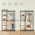 thumbnail image 4 of Portable Closet Freestanding Closet Organizer Clothes Rack with Shelves Hanging Rods Storage Organizer for Cloakroom, Bedroom Gray, 4 of 7