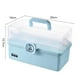 thumbnail image 2 of Botiquín de primeros auxilios multicapa, caja de almacenamiento de medicamentos, botiquín de emergencia. Azul de 3 niveles, 2 of 8