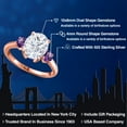 thumbnail image 2 of Gem Stone King 18K Rose Gold Plated Silver Purple Amethyst Ring Set with Moissanite (3.50 Cttw), 2 of 7
