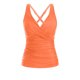 thumbnail image 4 of Trajes de Baño de Bikini de Mujer sin Mangas Sólido Empujado Acolchado de Baño Superior, Cuello en V Profundo Envoltura de Textura, Poliéster Spandex, 4 of 5