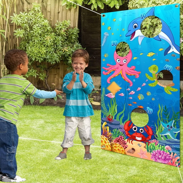 Juego de Lanzamiento Serencatcher con Fondo de 135x76 cm y Bolsitas de Frijoles