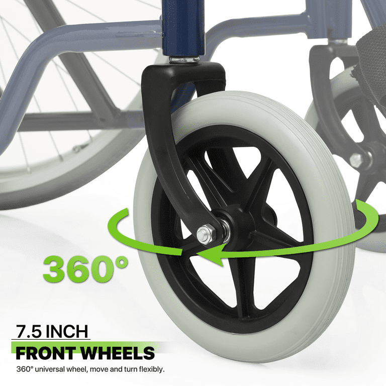 Magshion Self Propelled Foldable Transport Wheelchair, Lightweight Wheelchair with Flip Back Padded Armrests, Detachable Swing-away Footrests and Hand Magshion Self Propelled Foldable Transport Wheelchair, Lightweight Wheelchair with Flip Back Padded Armrests, Detachable Swing-away Footrests and Hand