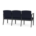 thumbnail image 3 of Amherst Steel Reception 3 Seat Tandem Seating / Charcoal Steel / Navy Blue, 3 of 3