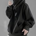 thumbnail image 4 of Niepce Inc Japanese Streetwear Embroidery Hoodie Black Men Cotton Sweatshirt, 4 of 10