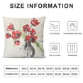 thumbnail image 6 of Spring Tulip Pillow Covers 18X18 Inch Red Vases Floral Pillow Cases Throw Pillows Farmhouse Valentines Decoration for Living Room Bedroom Cushion Outdoor Multiple specifications&nbsp;, 6 of 6