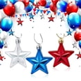 thumbnail image 3 of 24Pcs 4Th Of July Christmas Tree Star Ornaments - Independence Day Star Ornaments Blue Red Mini Christmas Tree Ornaments Independence Day Labor Day Christmas Tree Decorations, 3 of 8