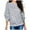 A-Grey70, variant on Yuanlong Womens T-Shirts Oversized Batwing Sleeve Boat Neck Solid Ribbed Cotton Tshirt Autumn Winter Relaxed Shirts Tops