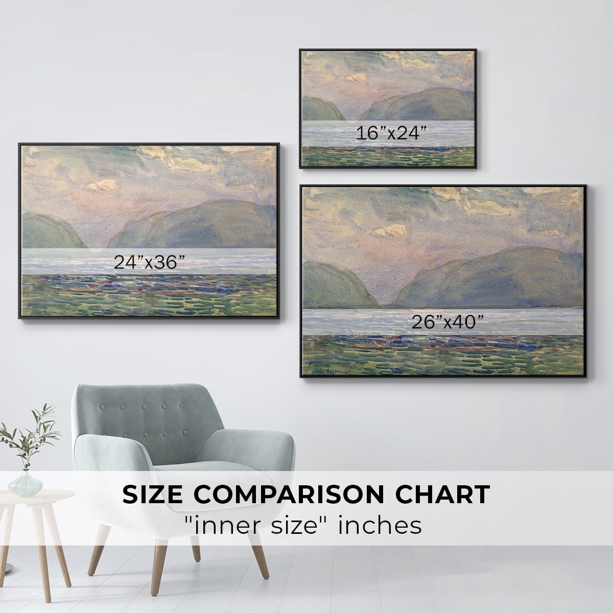 Vintage Landscape-CXXXVI By Wexford Home Framed in Black Wood Gallery Wrapped Canvas 25 in. x 37 in.