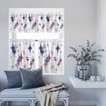 thumbnail image 6 of 3 Piece Kitchen Curtains and Valances Set Purple Blue Diamond Cafe Curtains 36 Inch Length Modern Geometric Middle Century Valance & Tier Curtain for Living Room Bedroom Window 54"x18"+27"x36"*2, 6 of 6