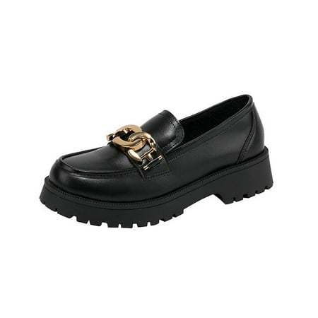 

Black Platform Shoes Women s Loafers Pumps Women s Genuine Leather Footwear Designer Heels Woman Sneakers Party Shoes Ladies