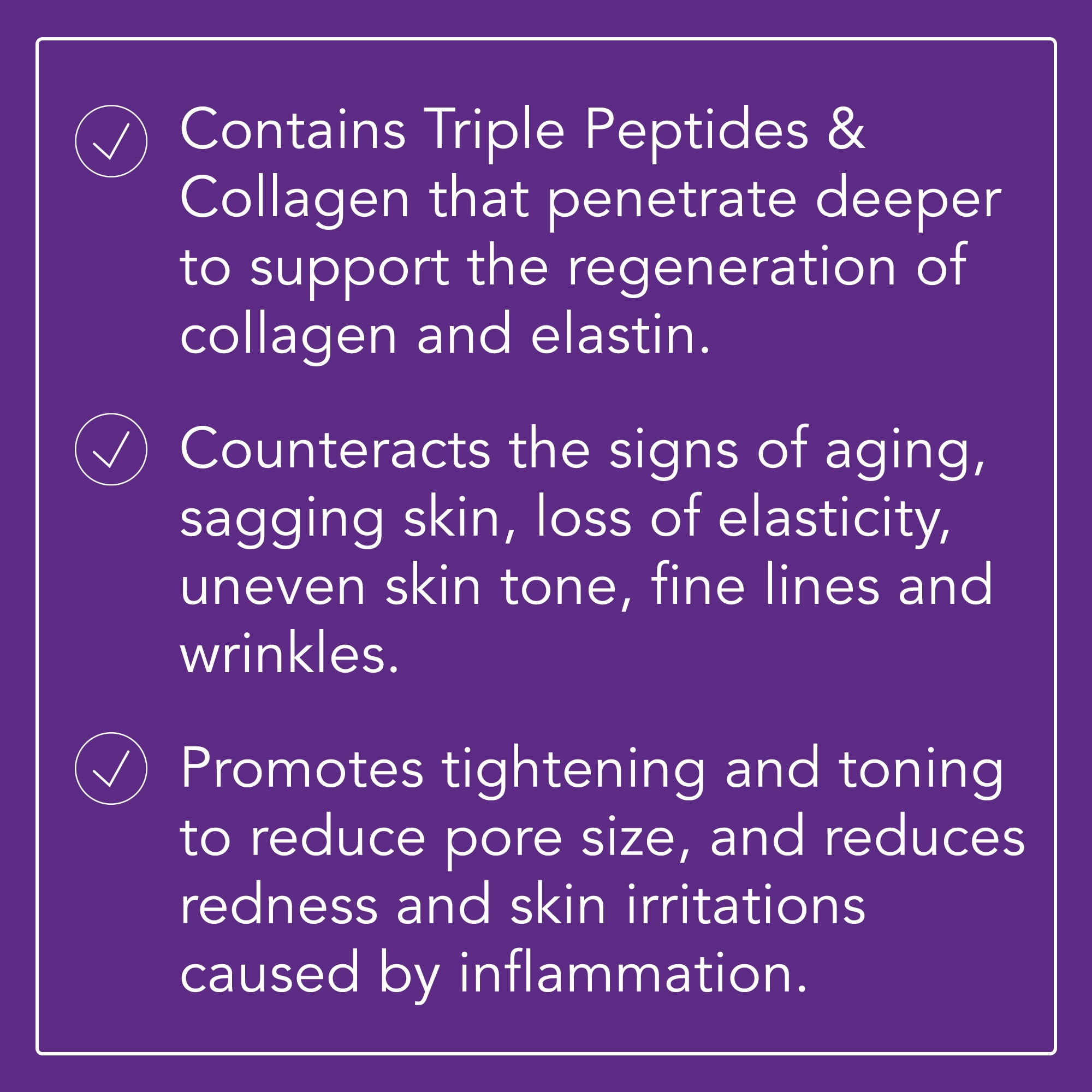 Omni Bioceuticals Skin Firming Facial Serum with Triple Peptides & Collagen
