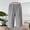 Gray, variant on Women's Button Split Hem Capri Pants, Elastic Waist Casual Summer Capris, Black, XL